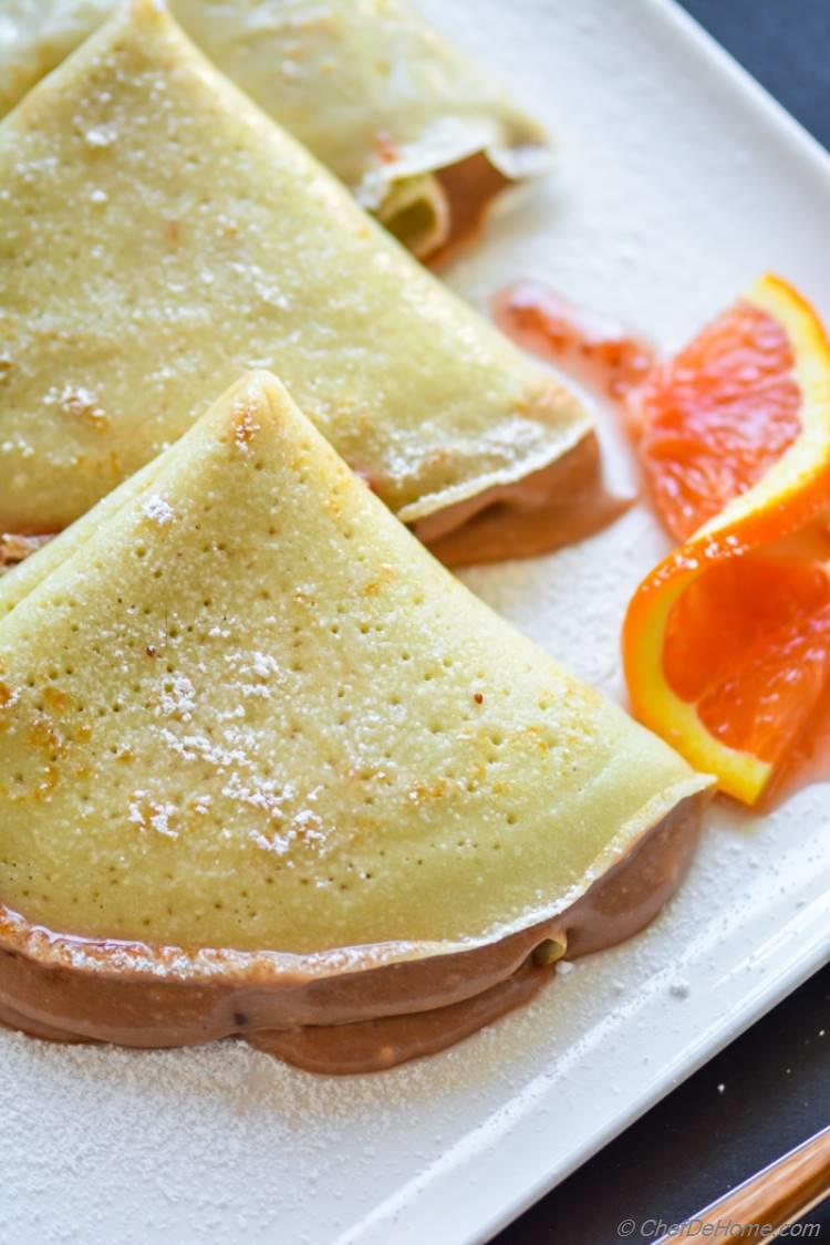 Creamy French Crepes with Nutella Mousse Filling | chefdehome.com