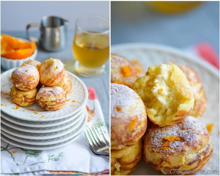 Scrumptious Orange-Cream Filled Ebelskivers. Perfect Holiday Sweet Treats!