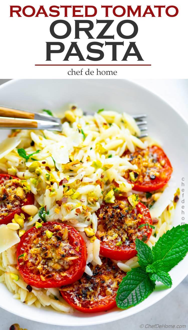 Orzo Pasta with Fresh Roasted Tomatoes