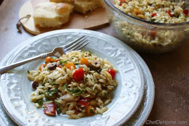 Lemon Orzo Pasta Salad