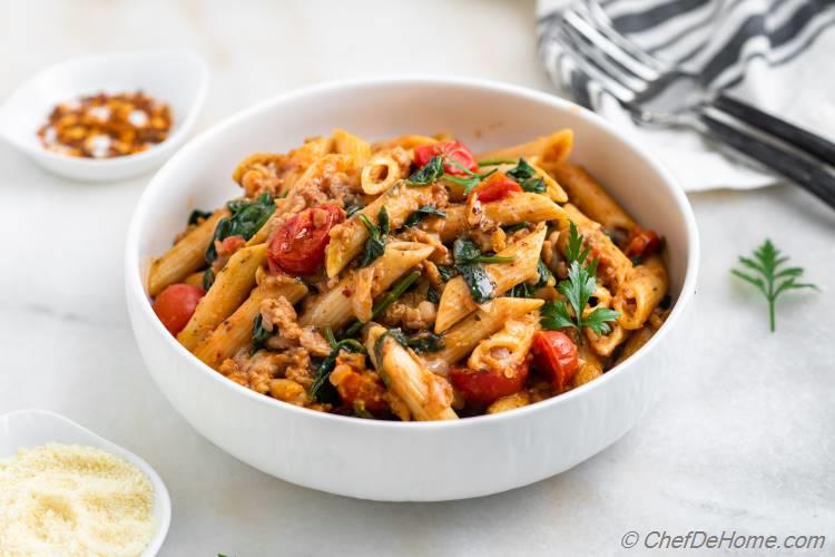 Sausage Spinach Pasta