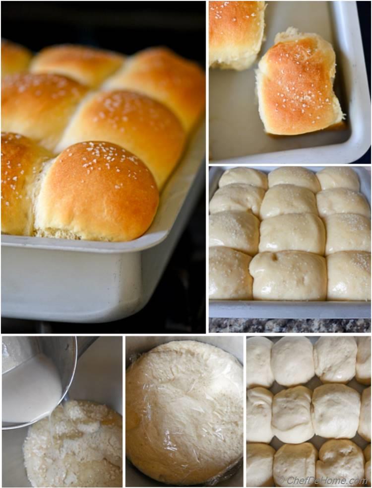 Making of buttery, pillow-y, all-American Parker House Rolls at ChefDeHome.com
