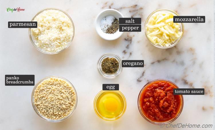 Ingredients for Air Fryer Chicken Parmesan