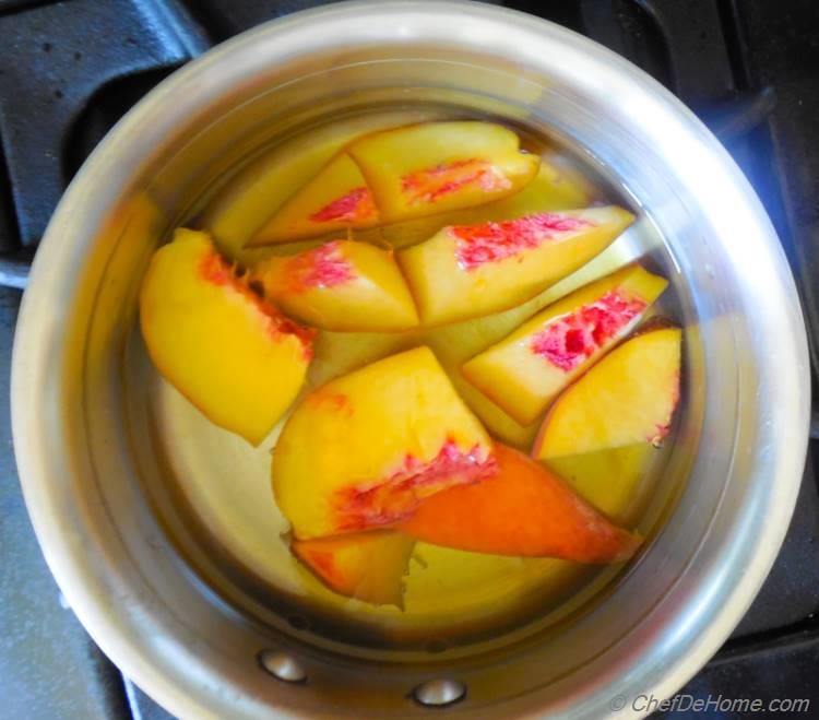 Making of Peach Syrup for Peach Tea