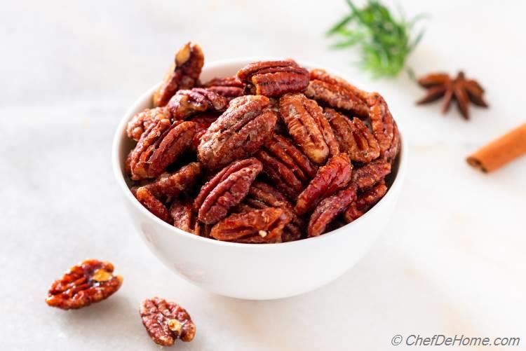Caramelized Candied Pecans