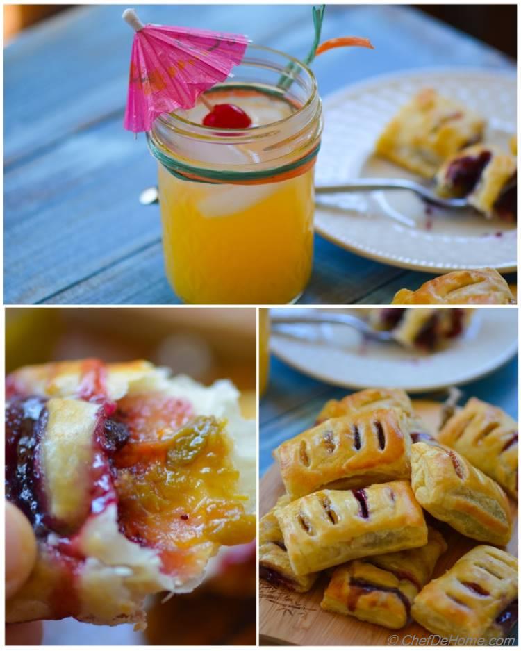 Petite Pastry Bites with Homemade Sour Grape Preserve