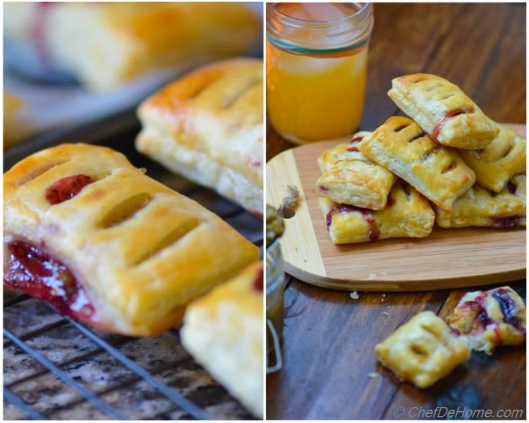 Petite Pastry Bites with Homemade Sour Grape Preserve