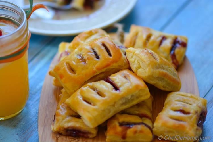 Petite Pastry Bites with Homemade Sour Grape Preserve