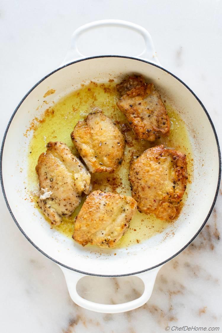 cooking Chicken Thighs for Piccata