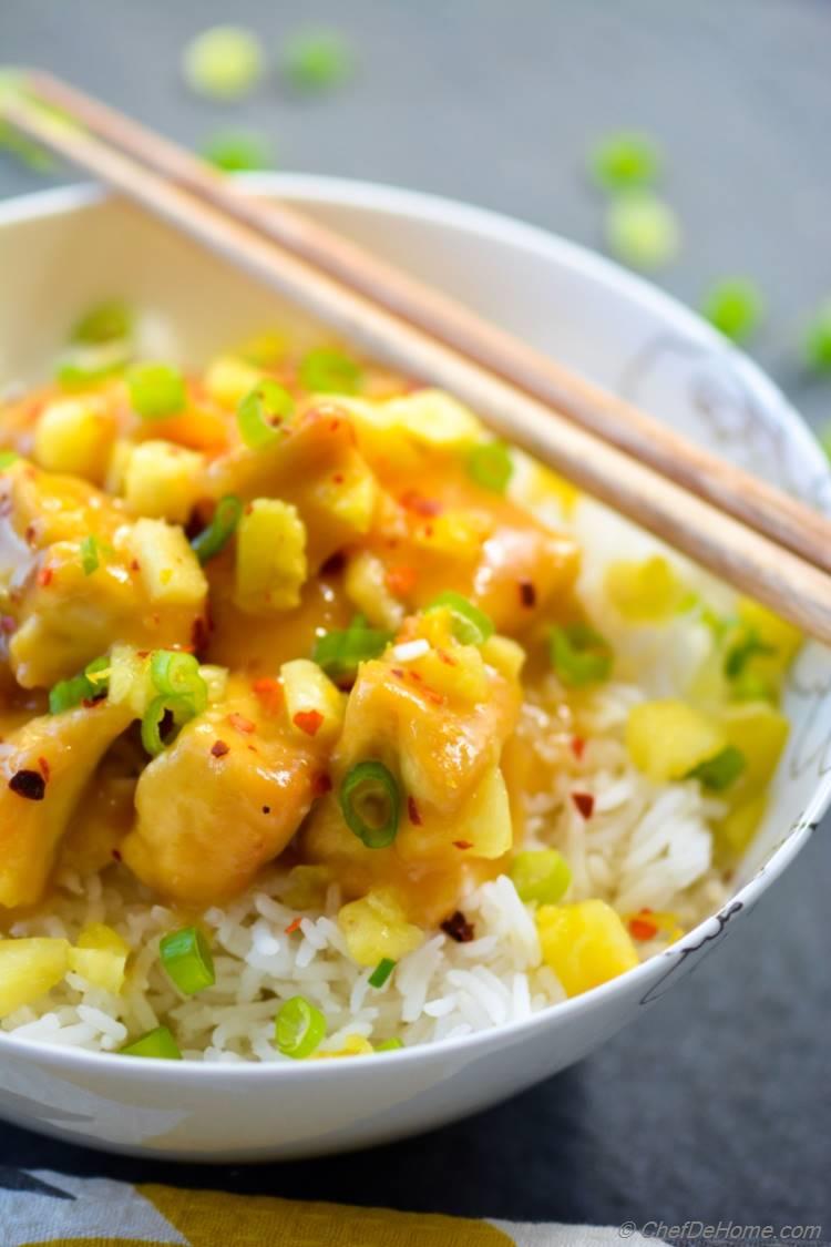 Yummy Ready in 20 minutes Pineapple Tofu and Rice Bowl