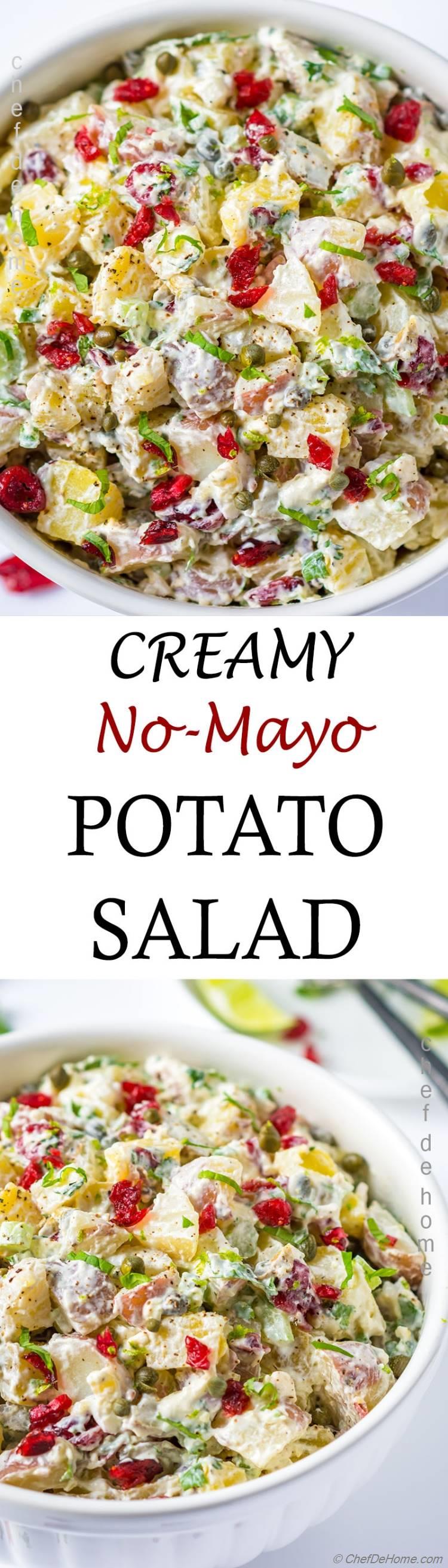 creamy red potato salad without mayo with cream cheese | chefdehome.com