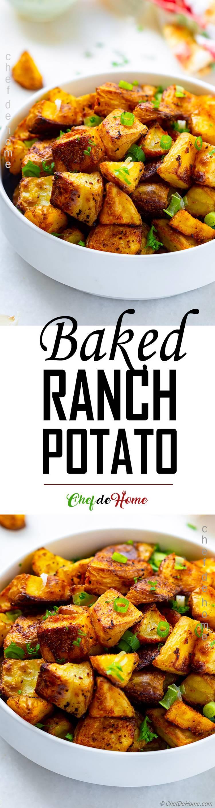 Baked Ranch Potato Recipe Crispy Potato Spicy and Easy 