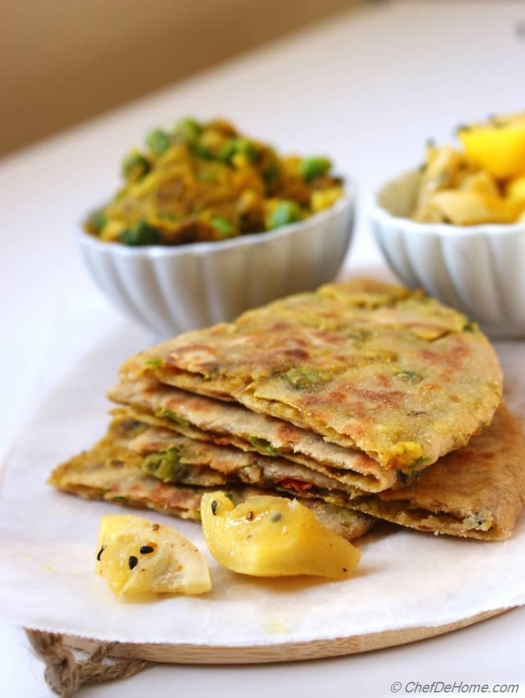 Stuffed Potato Paratha Flat Bread