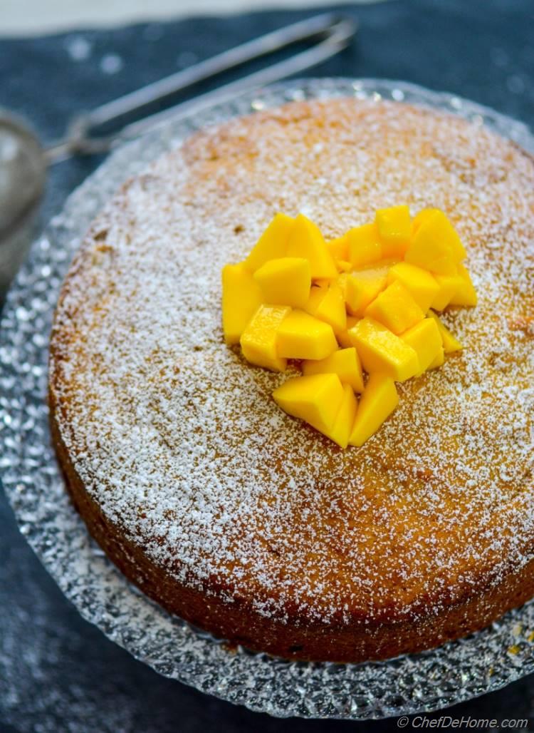 Homemade Rich and Moist Coconut and Mango Pound Cake | chefdehome.com