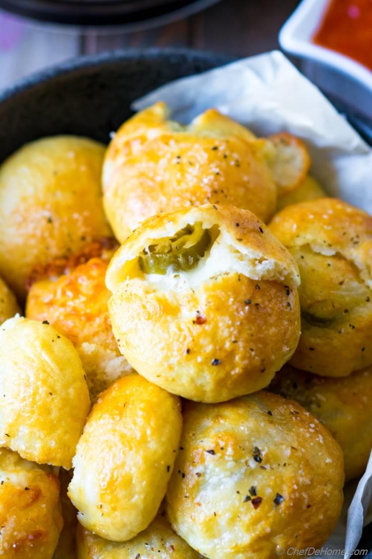 Soft Stuffed Pretzel Bites for Game Day Snacking | chefdehome.com 