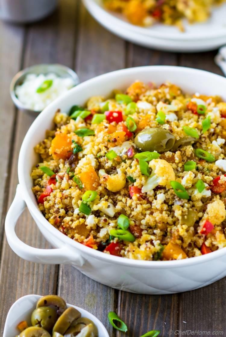 Warm quinoa Salad with Cauliflower | chefdehome.com