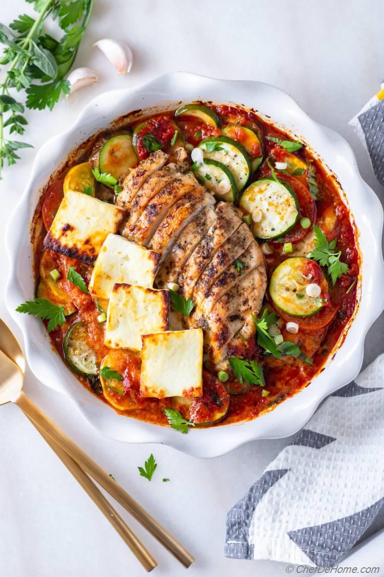 Easy Ratatouille with Feta Croutons - Nicky's Kitchen Sanctuary