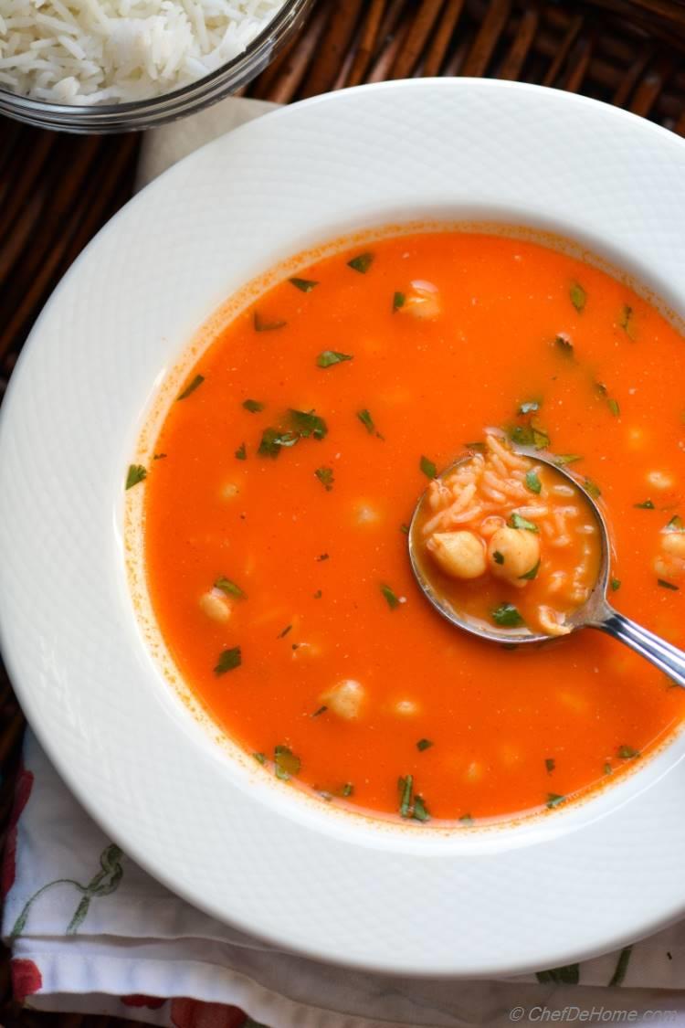 Winter Tomato and Rice Soup- also Gluten Free