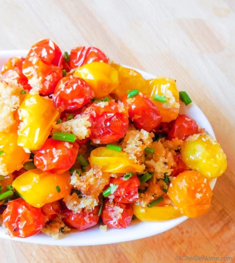 Oven Roasted Cherry Tomatoes. #dinner #roasted #feelgoodfood