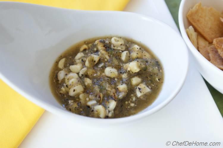 Roasted Corn and Tomatillo Salsa