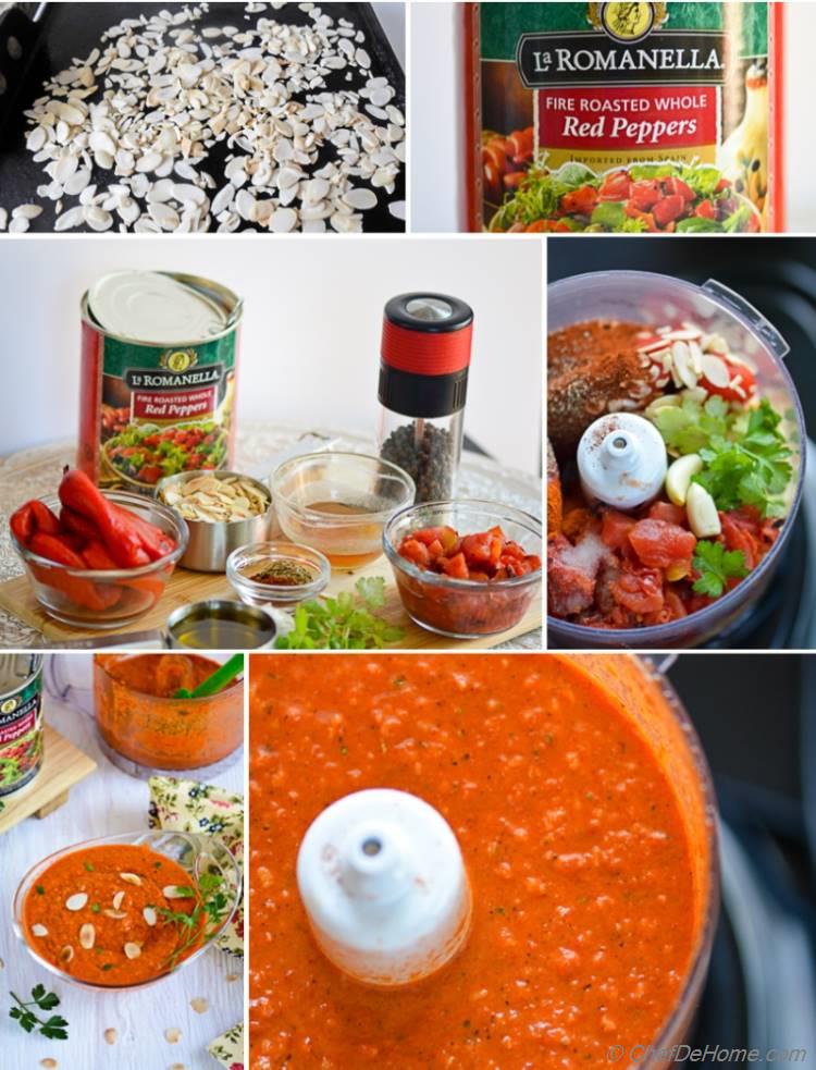 Roasted Red Pepper Romesco Sauce to serve with Grilled Meats | chefdehome.com