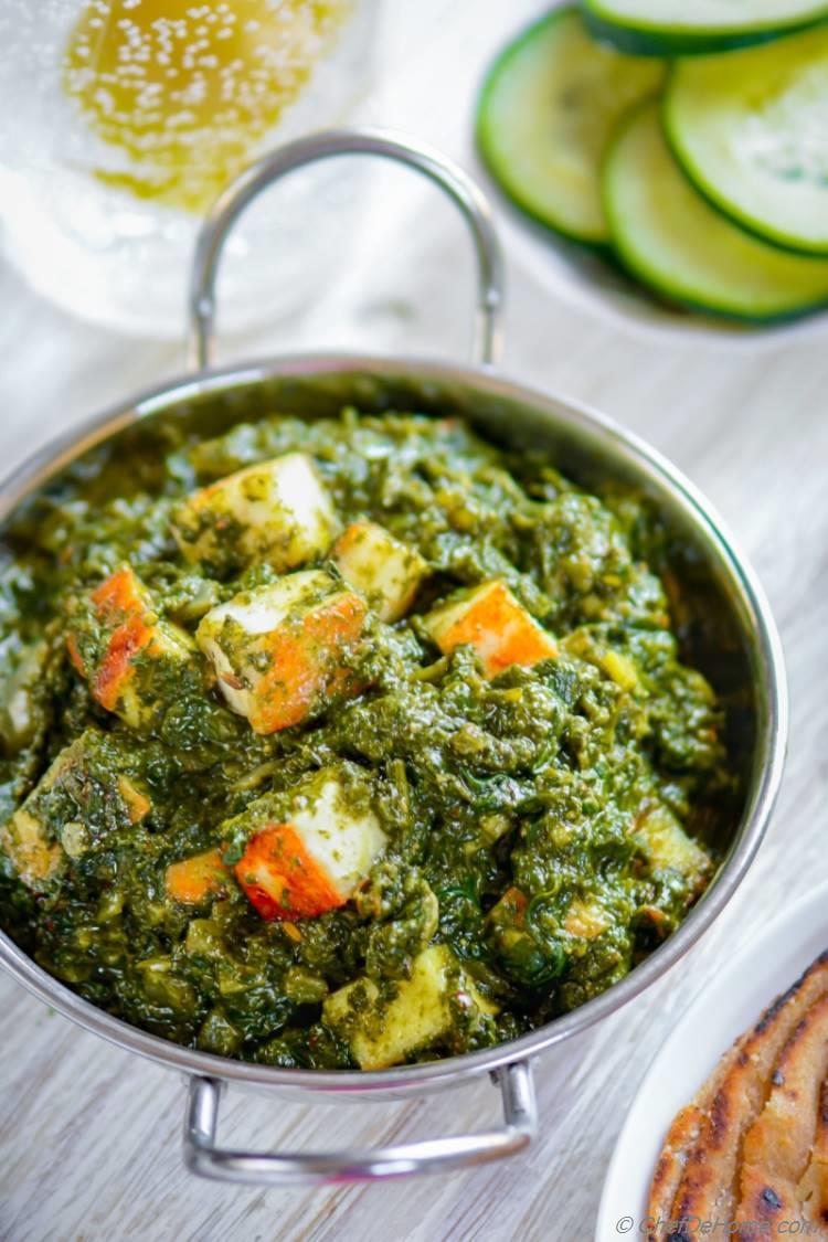 Restaurant Style Palak Saag Paneer Recipe | ChefDeHome.com