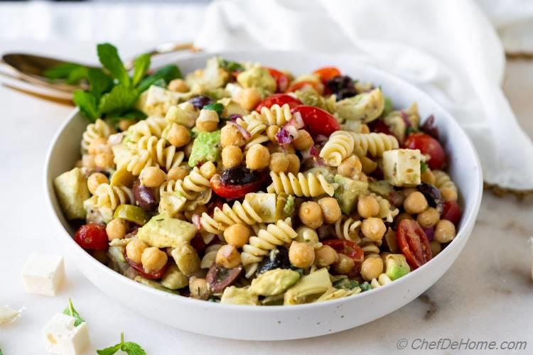 Chickpeas and Pasta Salad