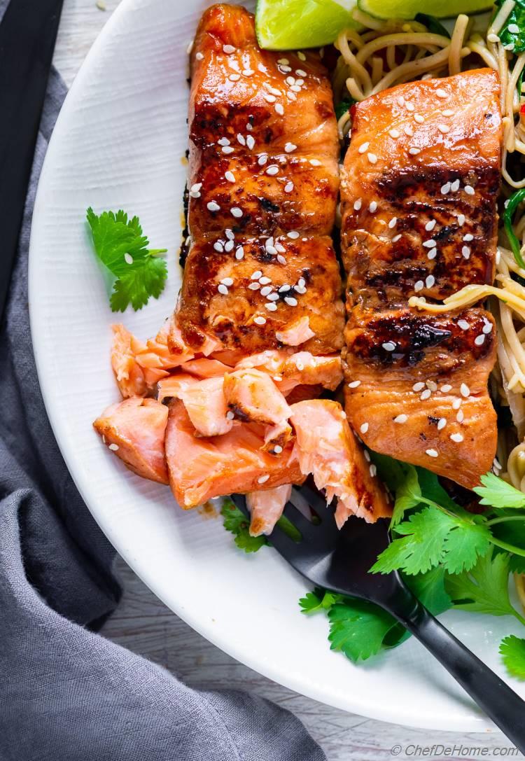 Flaky Salmon Teriyaki