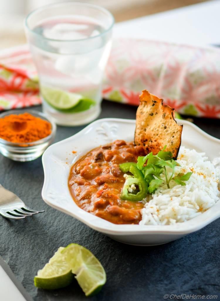 Indian Curry Beans Cooked in Slow Cooker Vegan and Gluten Free | chefdehome.com