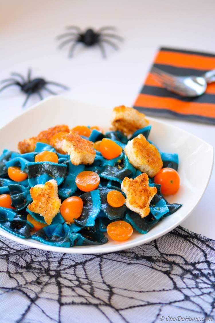 Spooky Halloween Treat, Lemon-Butter Noodles are delicious in taste yet look nasty enough to steal the show! and they are favorite of kids!