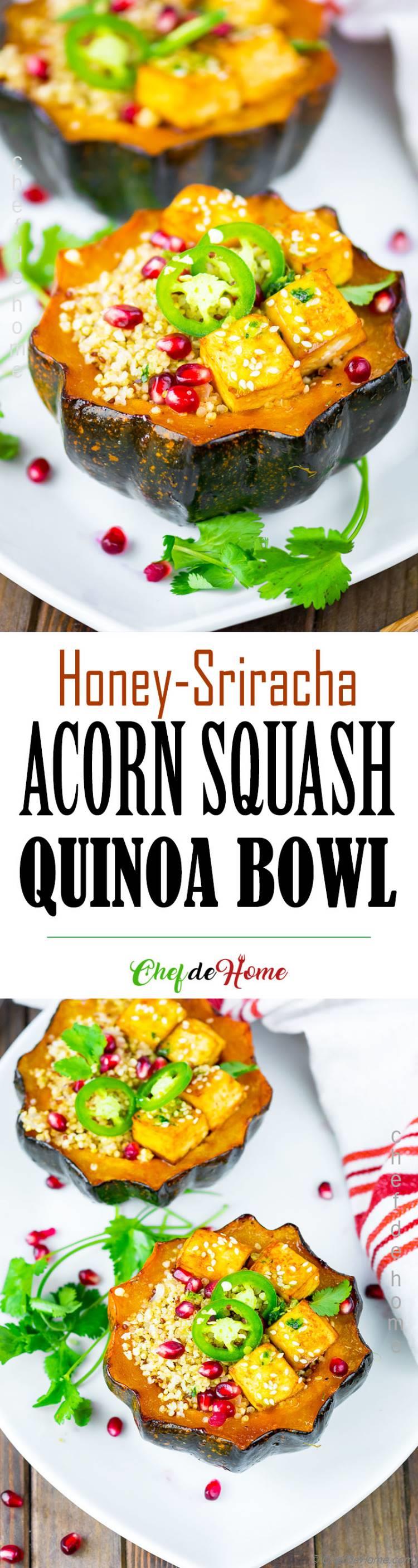 Roasted Acorn Squash Quinoa Bowl