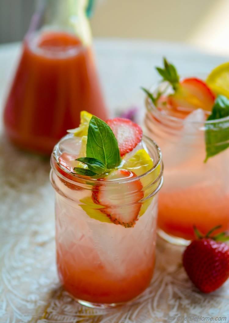 Strawberry Basil Lemonade | chefdehome.com