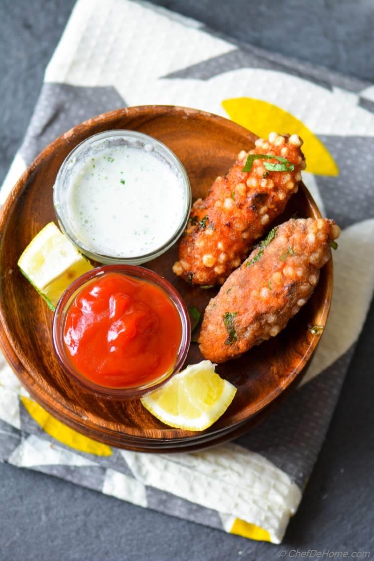 Gluten Free Sweet Potato Croquettes Indian Navratri Fasting Snack Recipe