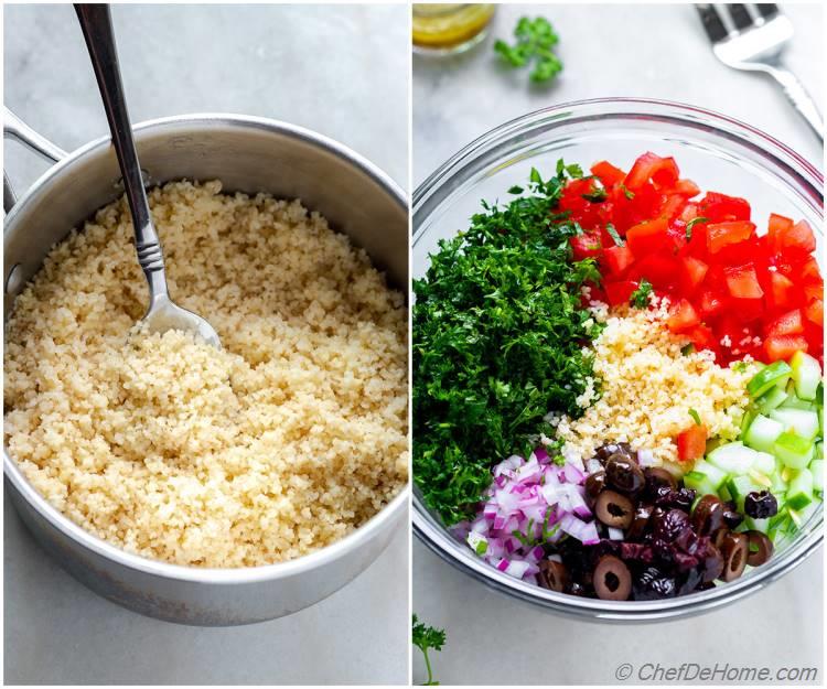 Homemade Tabbouleh Ingredients