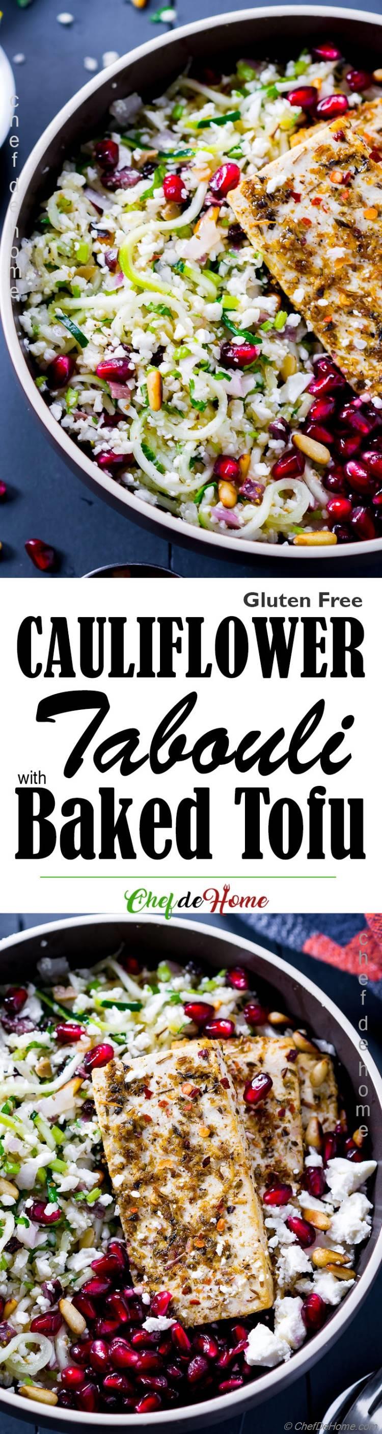 Cauliflower Low Carb Tabouleah Salad