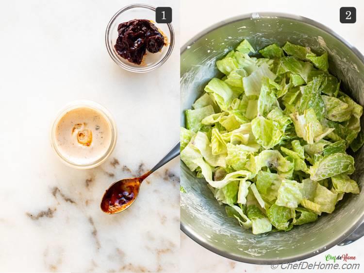 Vegan Taco Salad Dressing with greens