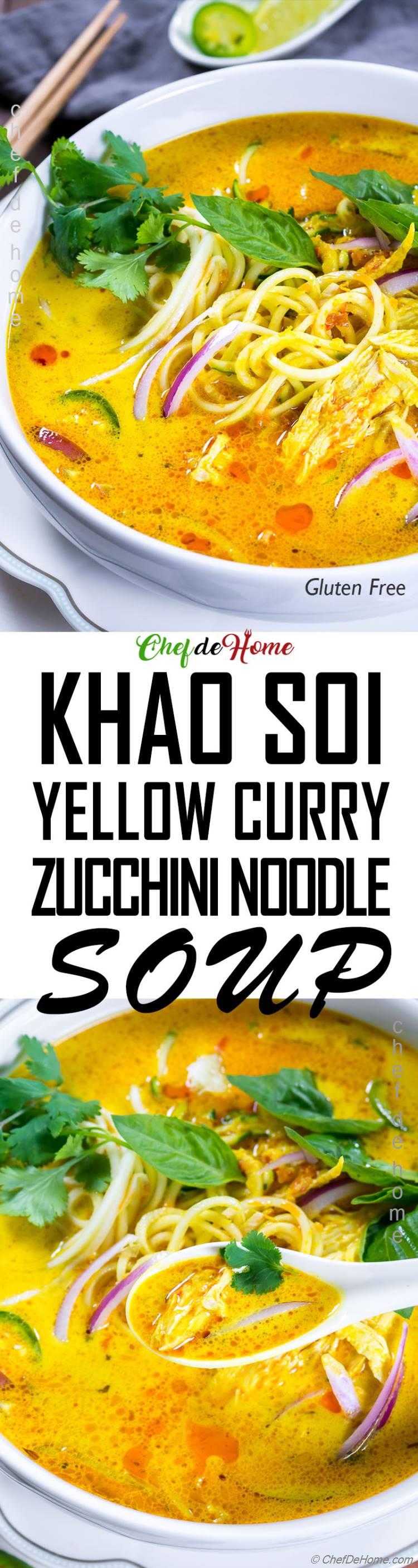 Thai Yellow Curry Soup with Zoodles