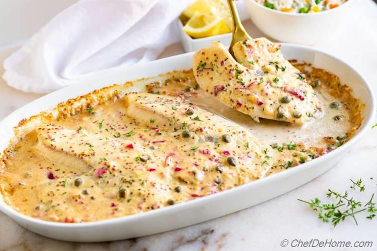 Mustard Baked Tilapia