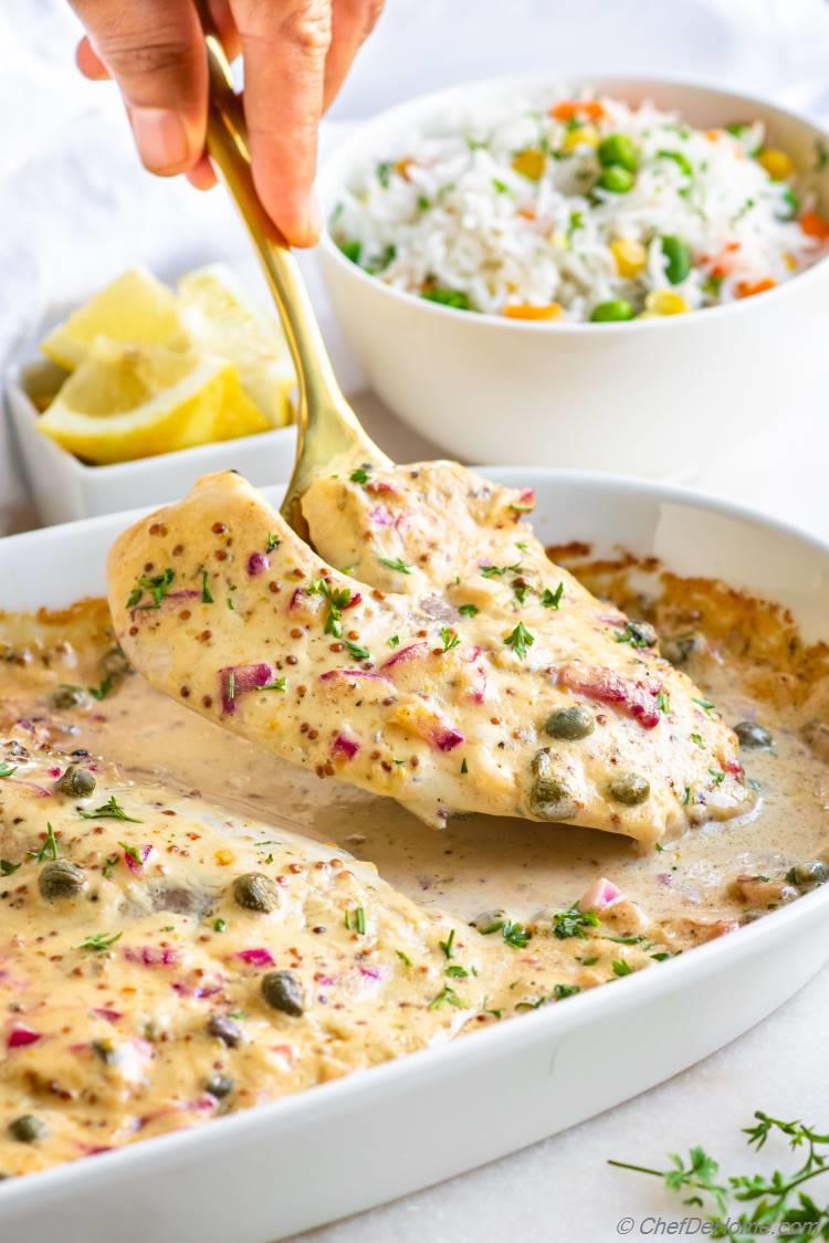 Creamy Baked Tilapia Fillets