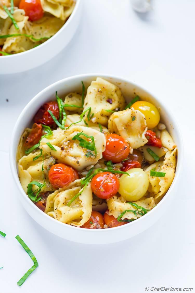 Cherry Tomato Basil Tortellini Pasta