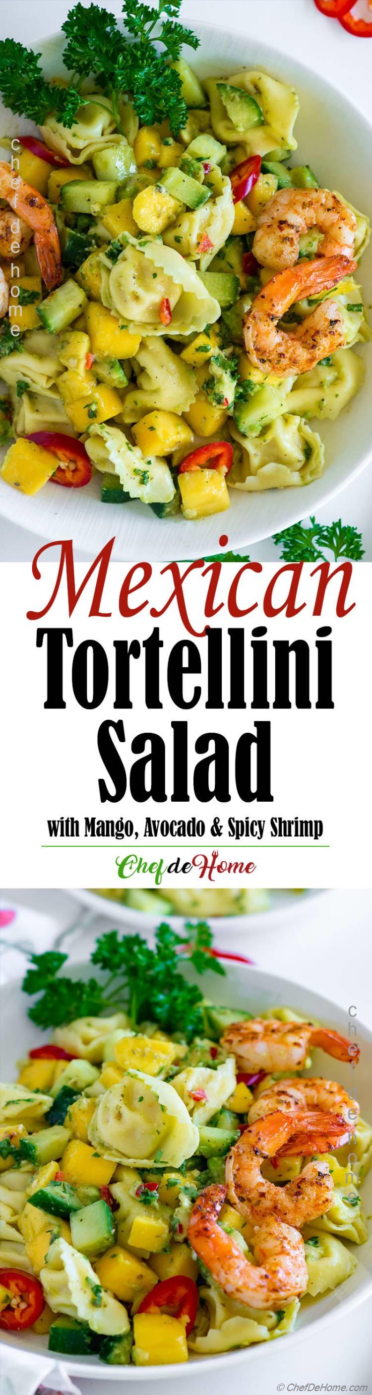 Tortellini Salad with Shrimp and Mexican Spices