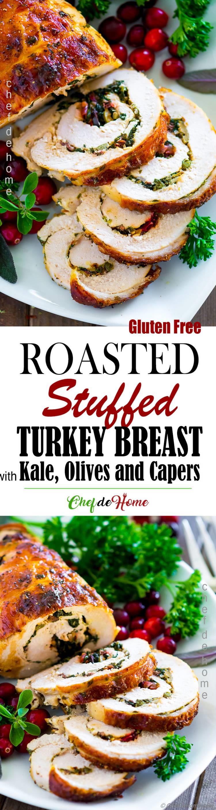 Juicy Stuffed Sliced Turkey Breast Long Picture