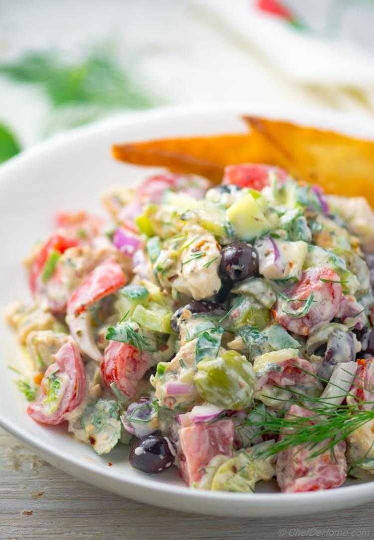 Low carb Tzatziki Chicken Salad