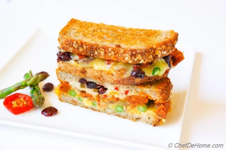 Asparagus and Jalapeno Grilled Cheese Sandwich