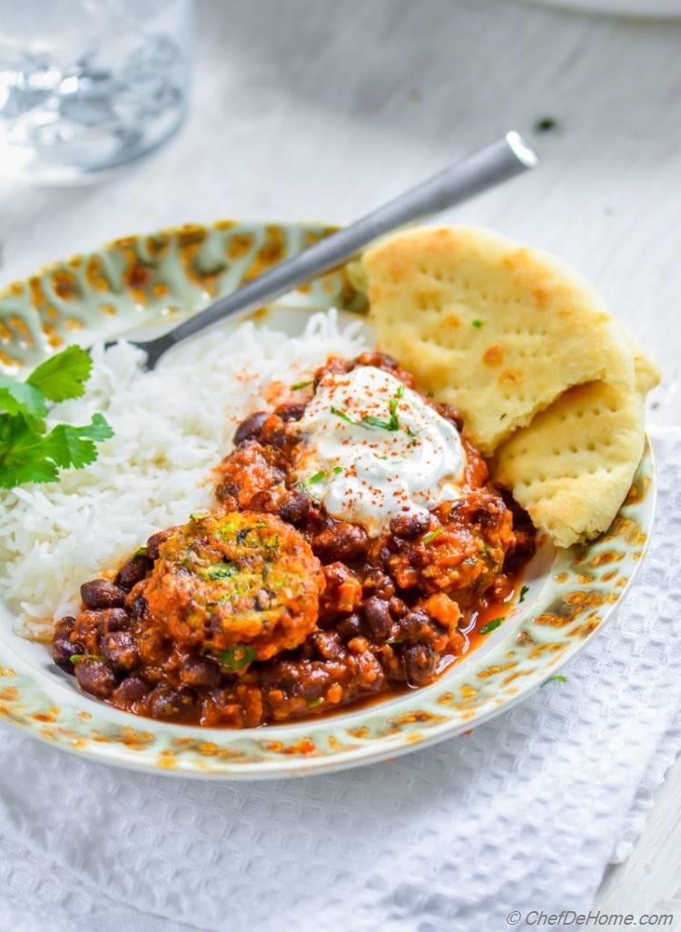 Vegan Dinner with Meatless Zucchini Koftas | chefdehome.com 