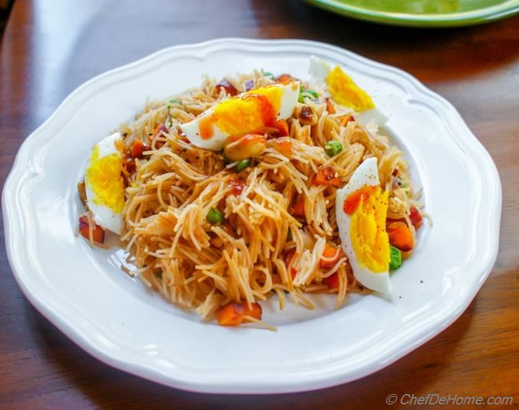 Spicy Vegetable Vermicelli Upma | chefdehome.com