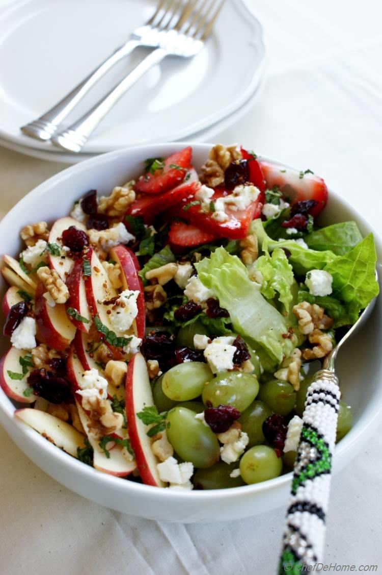Healthy Waldorf Salad with Lite Dressing Recipe ...