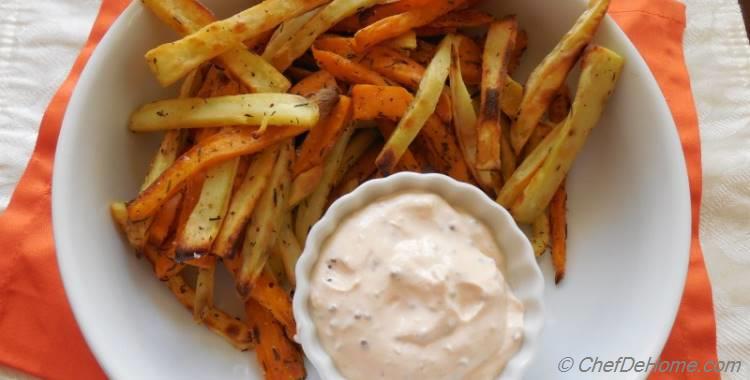 Thyme Dusted Baked Sweet Potato Fries