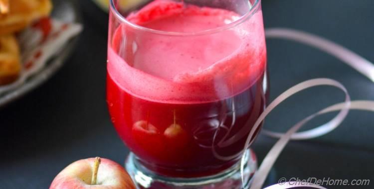 Ginger Spiced Beet Root and Apple Juice