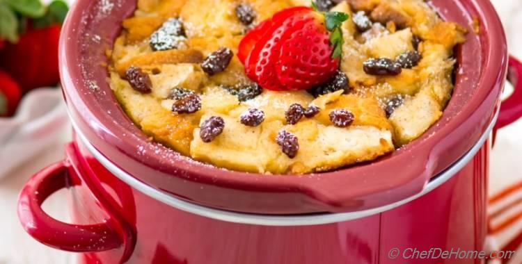 Slow Cooker Bread Pudding